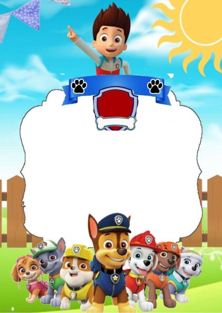 Рамка Щенячий патруль для фотошопа