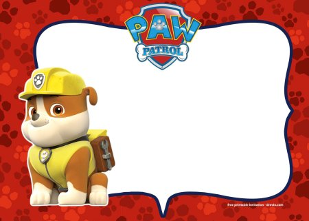 Приглашение на день рождения щенячий патруль