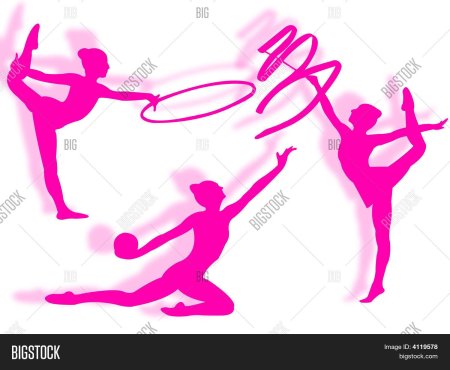 Силуэт гимнастка