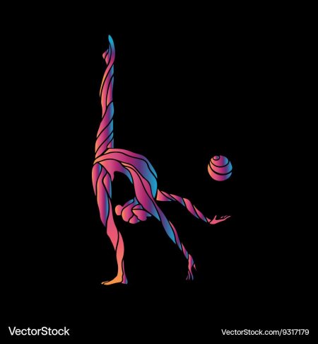 Силуэт гимнастки художественной