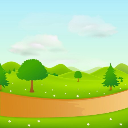 Фон с дорогой мультяшный