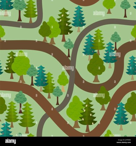 Тропинка в лесу вектор