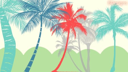 Пальма нарисованная