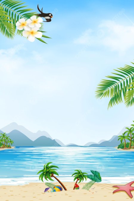 Фон с пальмами мультяшный