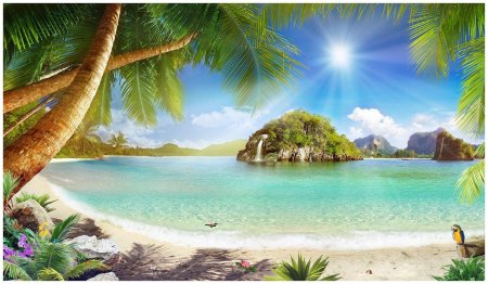 Фреска Аффреско море пальмы