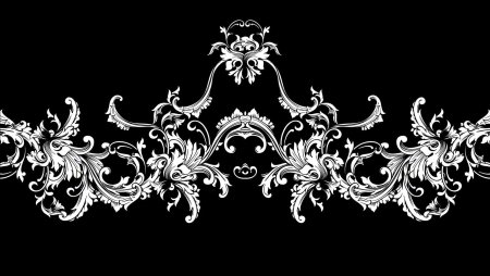 Орнамент на черном фоне