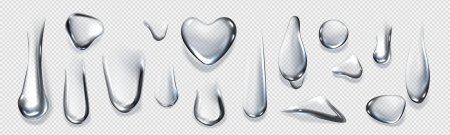 Капли дождя на прозрачном фоне