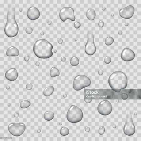 Падающая капля на векторном фоне