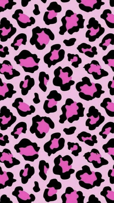 Принт розовый леопард