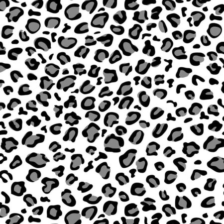 Черно белый леопардовый принт