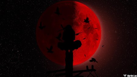 Итачи Учиха красная Луна