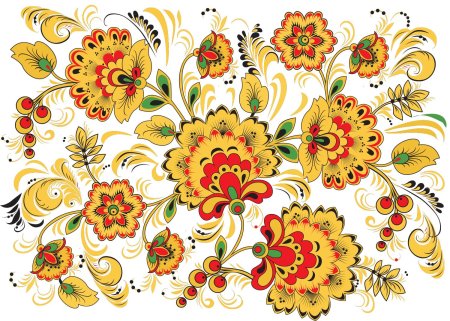 Хохломская роспись паттерн