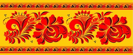 Семеновская Хохлома узор