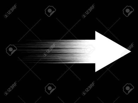 Черная стрелка на белом фоне