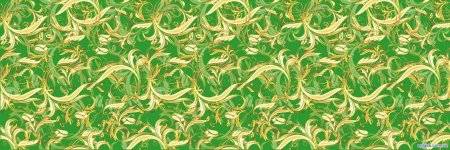 Ткань зеленая с золотом