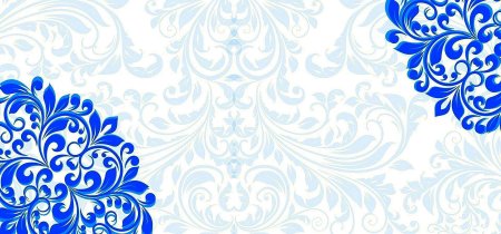 Голубой фон с узорами