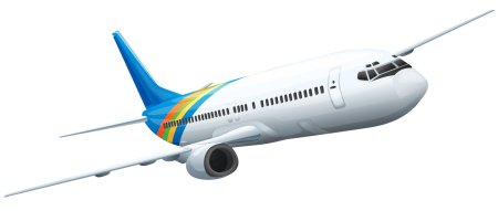 Самолёт на прозрачном фоне