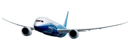 Boeing 787 Dreamliner на белом фоне
