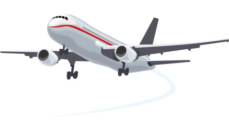 Самолет без фона для презентации