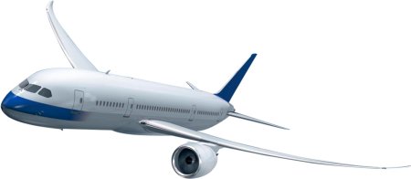 Boeing dreamliner на белом фоне