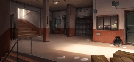 Подъезд аниме