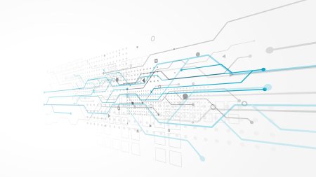 Технологичные линии на белом фоне