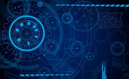 Синий фон технологии