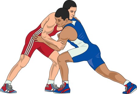 Греко-Римская борьба борец вектор