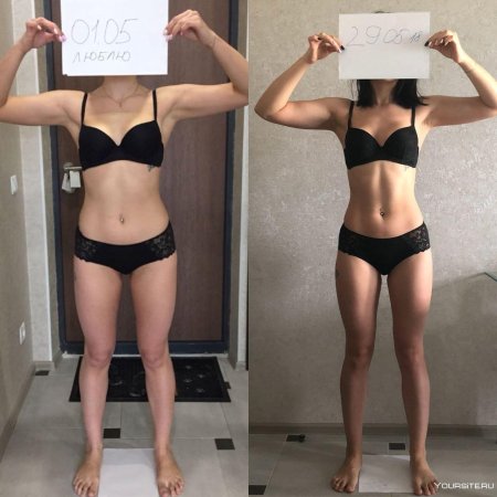 Похудение до и после