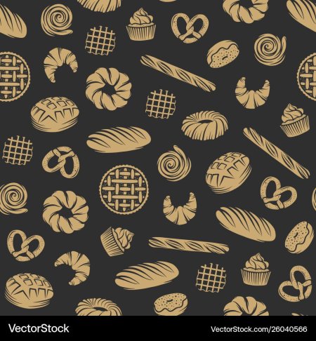 Паттерн пекарня вектор