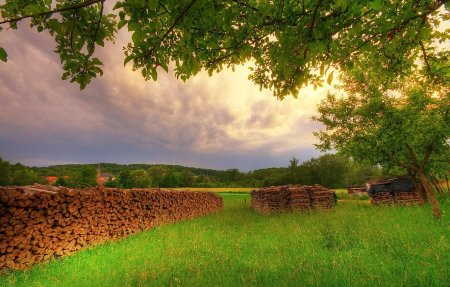 Фон деревня