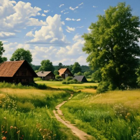 Трава в деревне