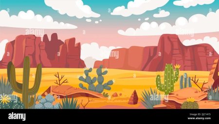 Пустыня мертвая Долина Векторная Графика +