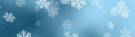Голубой фон со снежинками