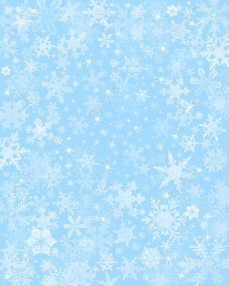 Голубой фон со снежинками