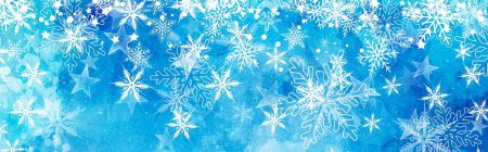 Синий фон со снежинками