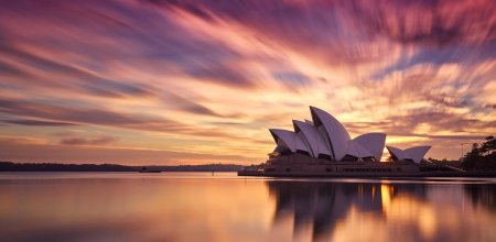 Сиднейский оперный театр Австралия закат