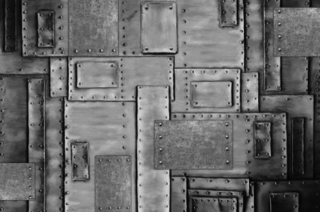 Металл с заклепками