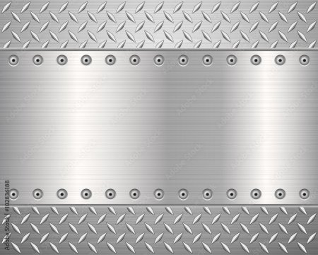 Металлический лист с заклепками