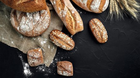 Хлебобулочные изделия вид сверху