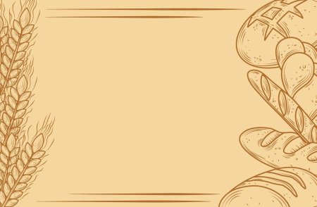 Хлеб фон вектор