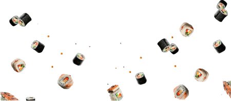 Роллы на прозрачном фоне