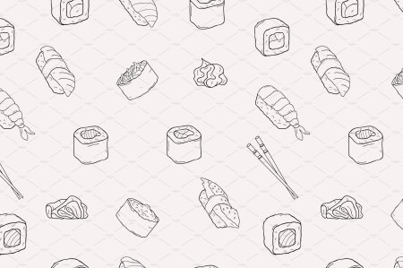Суши паттерн вектор