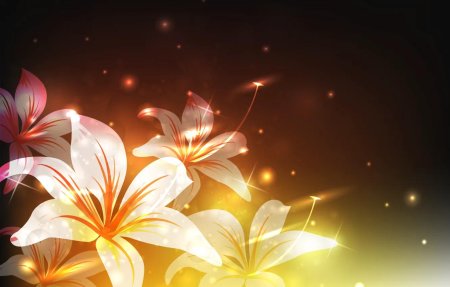 Фон цветы лилии