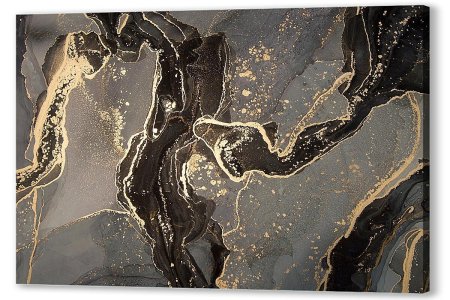 Флюид арт черный золото