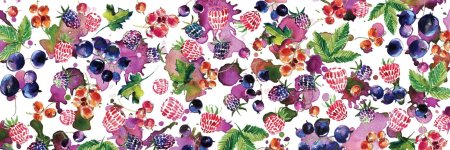 Ягоды акварелью