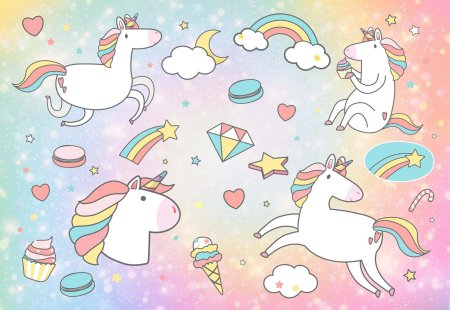 Фон с единорогами