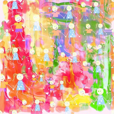 Яркий детский фон