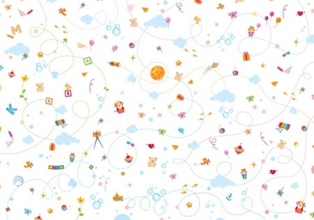 Бесшовный узор детский