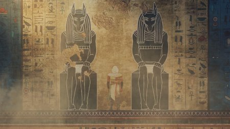 Египет фреска Анубис